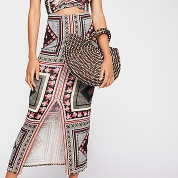 Free People - Katie Patchwork Midi Dress - M - Picture 3 of 8